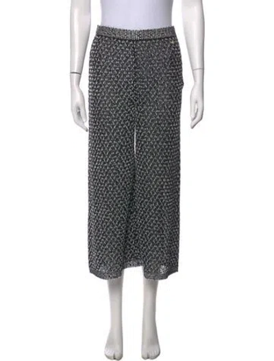Pre-owned Chanel 2017 Wide Leg Pants In Black