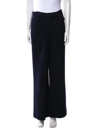 Pre-owned Chanel 2017 Wide Leg Pants In Blue