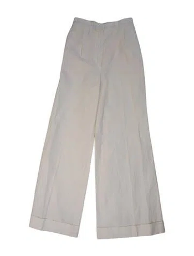 Pre-owned Chanel 2017 Wide Leg Pants In Neutral