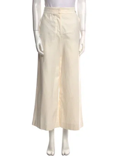 Pre-owned Chanel 2017 Wide Leg Pants In Neutral