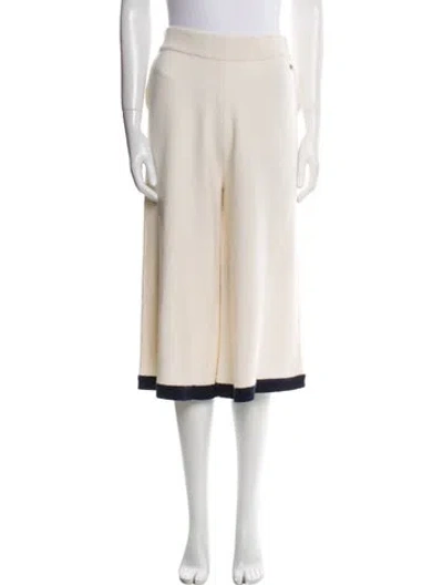 Pre-owned Chanel 2017 Wide Leg Pants In Neutral