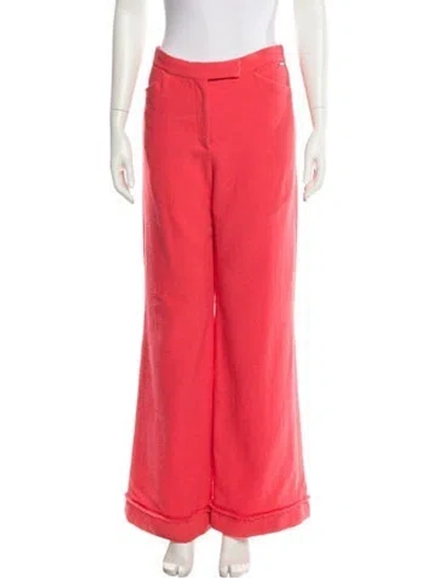 Pre-owned Chanel 2017 Wide Leg Pants In Pink