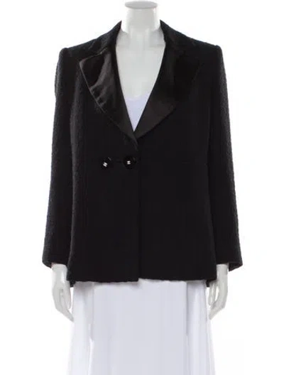 Pre-owned Chanel 2017 Wool Blazer In Black