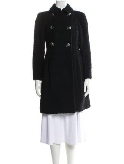 Pre-owned Chanel 2017 Wool Coat In Black
