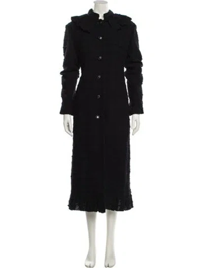 Pre-owned Chanel 2017 Wool Faux Fur Vest In Black