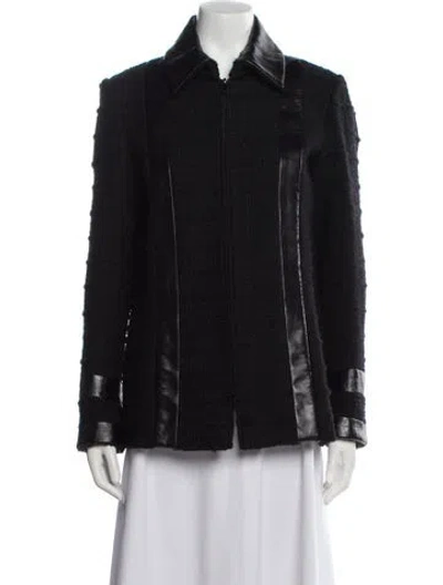 Pre-owned Chanel 2017 Wool Jacket In Black