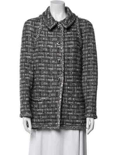 Pre-owned Chanel 2017 Wool Jacket In Gray