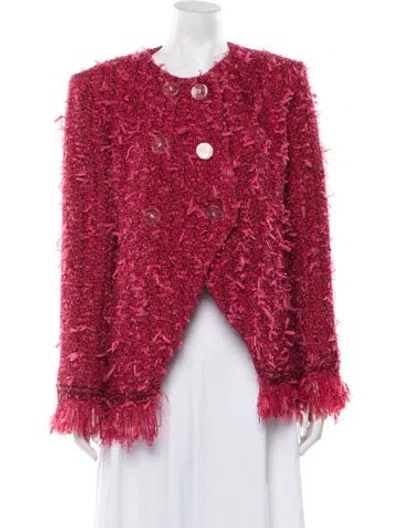 Pre-owned Chanel 2017 Wool Jacket In Red