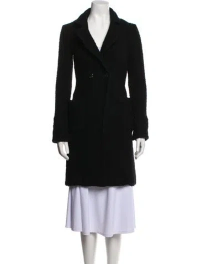 Pre-owned Chanel 2017 Wool Peacoat In Black