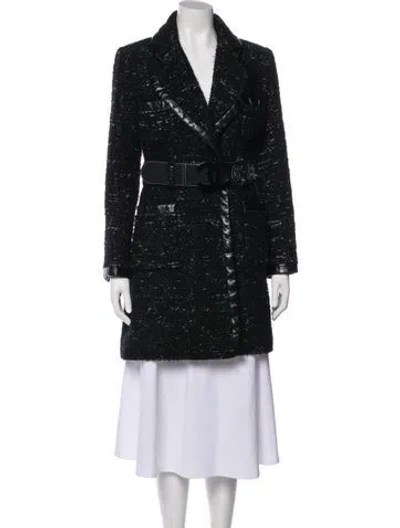 Pre-owned Chanel 2017 Wool Peacoat W/ Tags In Black