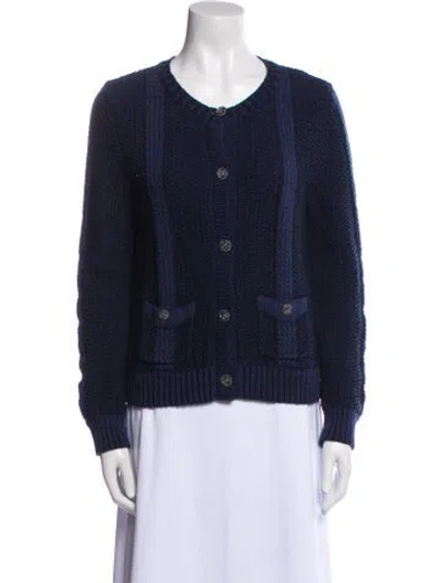 Pre-owned Chanel 2017 Wool Sweater In Blue