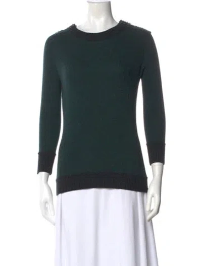 Pre-owned Chanel 2017 Wool Sweater In Green