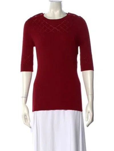 Pre-owned Chanel 2017 Wool Sweater In Red