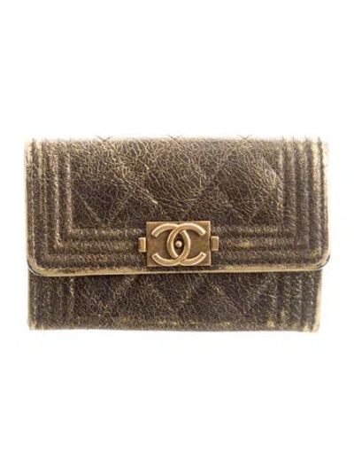 Pre-owned Chanel 2017-2018 Boy Card Holder Card Holder