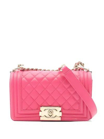 Pre-owned Chanel 2017-2018 Small Boy  Quilted Shoulder Bag