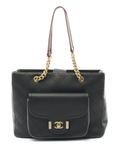 Pre-owned Chanel 2018 Archi Chic Tote Bag In Black