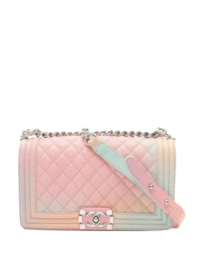 Pre-owned Chanel 2018 Boy  Shoulder Bag In Pink