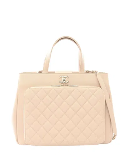 Pre-owned Chanel 2018 Business Affinity Caviar Leather Satchel In Brown