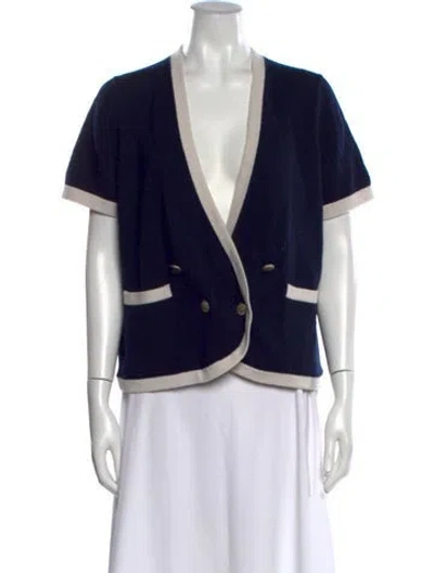 Pre-owned Chanel 2018 Cashmere Sweater In Blue