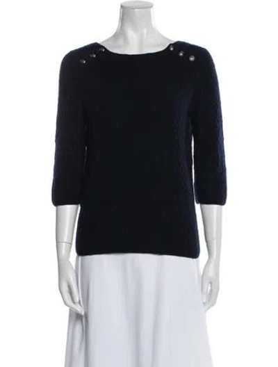Pre-owned Chanel 2018 Cashmere Sweater In Blue