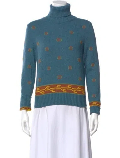 Pre-owned Chanel 2018 Cashmere Sweater In Blue