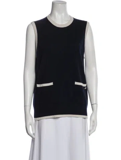 Pre-owned Chanel 2018 Cashmere Sweater In Blue