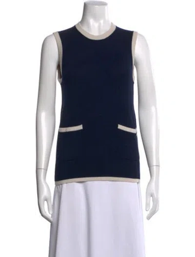Pre-owned Chanel 2018 Cashmere Sweater In Blue