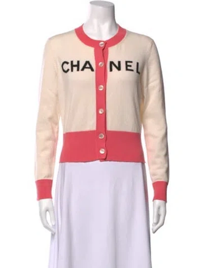 Pre-owned Chanel 2018 Cashmere Sweater In Neutrals/pink