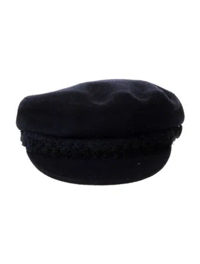 Pre-owned Chanel 2018 Cc Newsboy Hat In Blue
