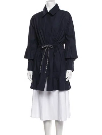 Pre-owned Chanel 2018 Coat In Blue