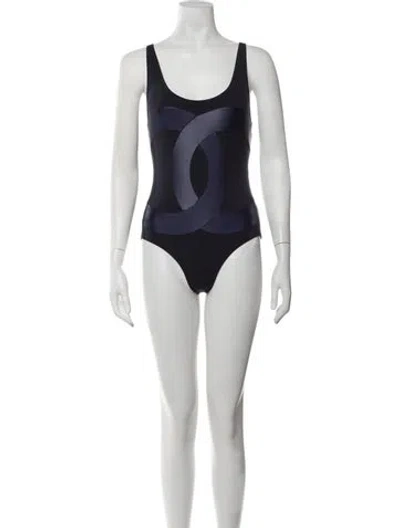 Pre-owned Chanel 2018 Coco Beach One-piece In Blue