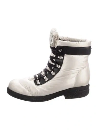 Pre-owned Chanel 2018 Coco Neige Combat Boots