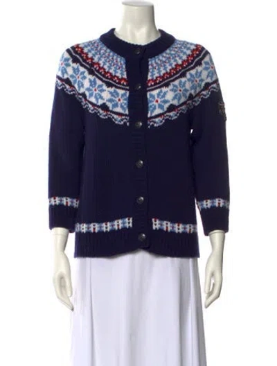Pre-owned Chanel 2018 Coco Neige Sweater In Blue