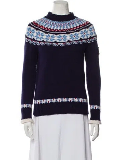 Pre-owned Chanel 2018 Coco Neige Sweater In Blue