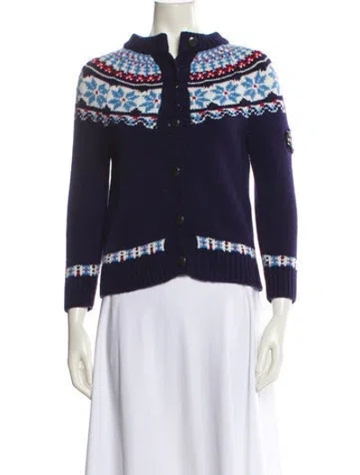 Pre-owned Chanel 2018 Coco Neige Sweater In Blue