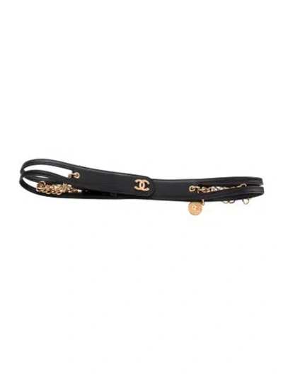 Pre-owned Chanel 2018 Coin Station Waist Belt In Gold
