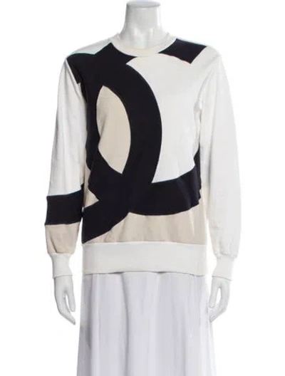 Pre-owned Chanel 2018 Colorblock Pattern Sweatshirt In Multi