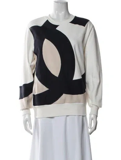 Pre-owned Chanel 2018 Colorblock Pattern Sweatshirt In Neutral