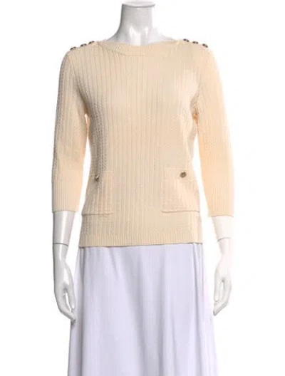 Pre-owned Chanel 2018 Crew Neck Sweater In Neutrals