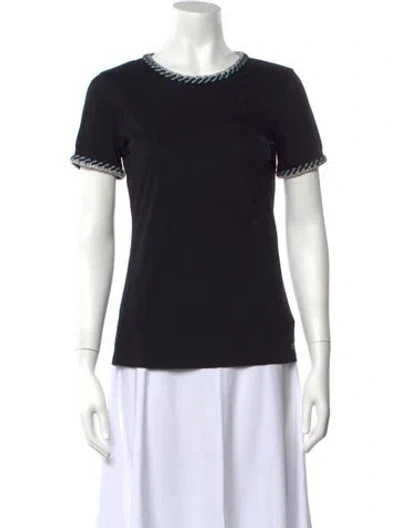 Pre-owned Chanel 2018 Crew Neck T-shirt In Black