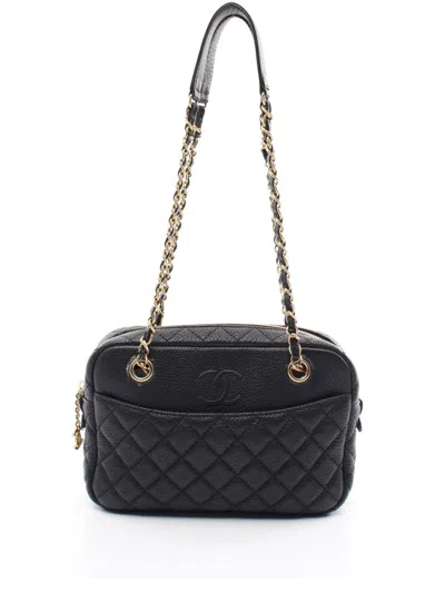 Pre-owned Chanel 2018 Diamond-quilted Tote Bag In Black