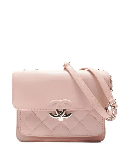 Pre-owned Chanel 2018 Diamond-quilted Shoulder Bag In Pink