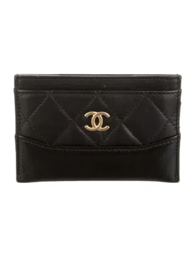 Pre-owned Chanel 2018 Gabrielle Card Holder Card Holder In Black