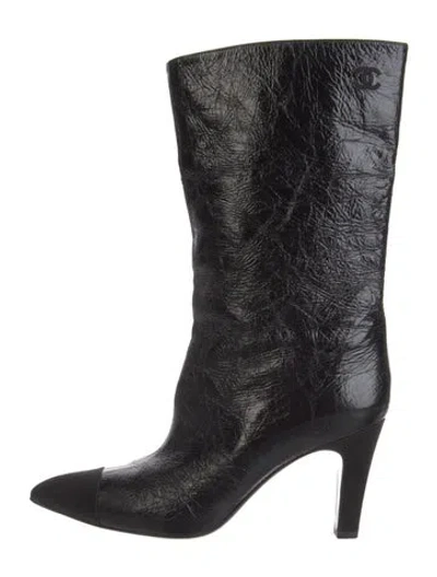Pre-owned Chanel 2018 Gabrielle  Coco Boots In Black