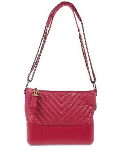 Pre-owned Chanel 2018 Gabrielle Shoulder Bag In Pink
