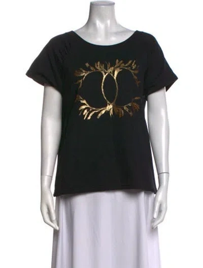Pre-owned Chanel 2018 Graphic Print T-shirt In Black