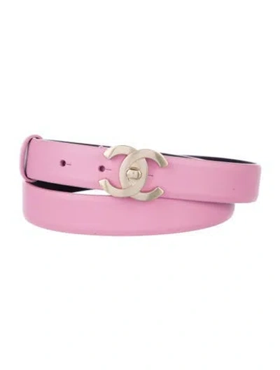 Pre-owned Chanel 2018 Interlocking Cc Logo Belt In Multi