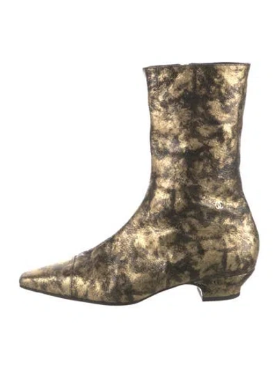 Pre-owned Chanel 2018 Interlocking Cc Logo Boots