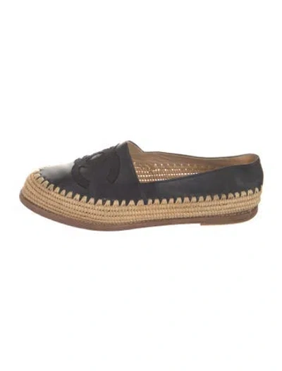 Pre-owned Chanel 2018 Interlocking Cc Logo Espadrilles