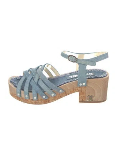 Pre-owned Chanel 2018 Interlocking Cc Logo Sandals